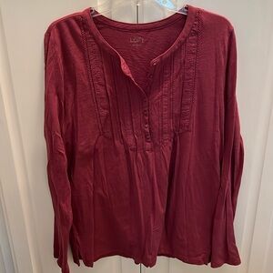 NWT Loft Blouse Button Front XL